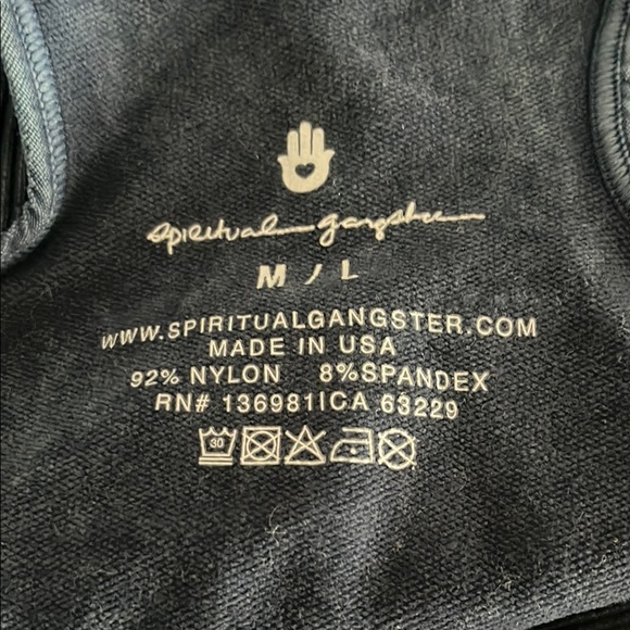 Spiritual Gangster Blue Ribbed Tank Top - Picture 5 of 7